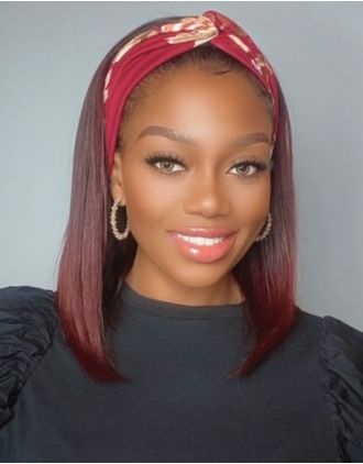 Bandana Wig Ruby Red